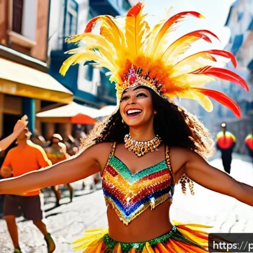 Home 32 라바 팬들이 가장 좋아하는 캐릭터 - A charismatic animated character inspired by Brazilian culture, wearing colorful festival attire rem...
